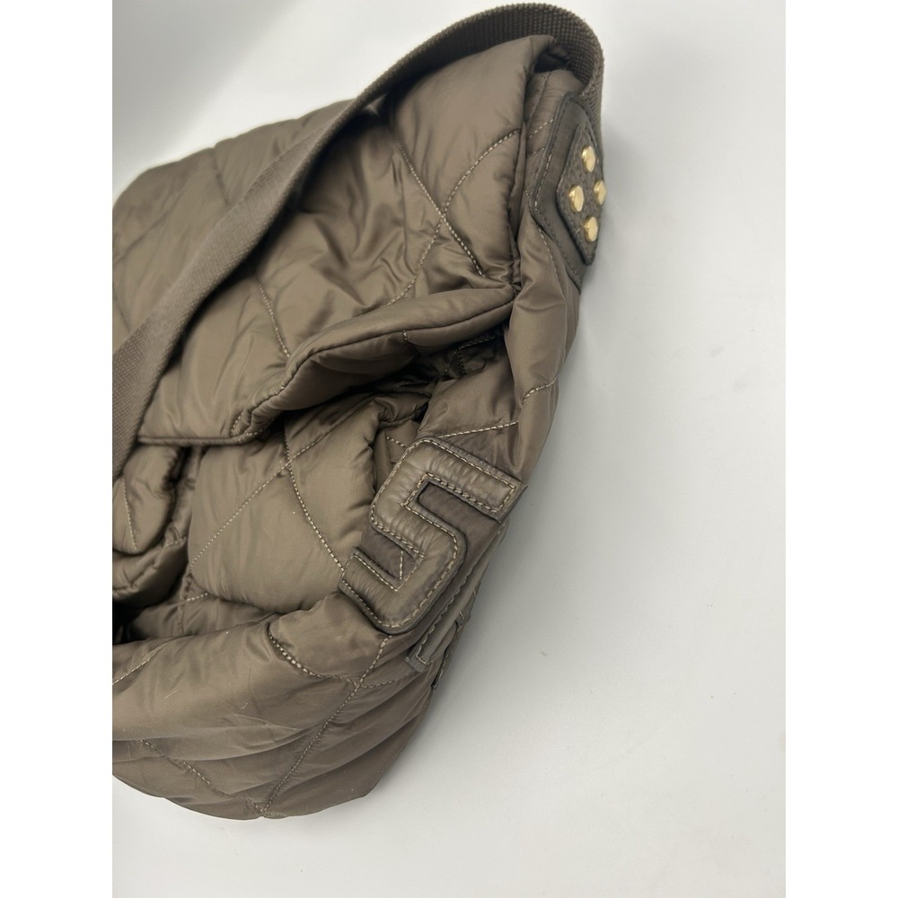 Sonia Rykiel Brown Quilted Shoulder/Crossbody Bag Gold Hardware Zip Snap Pockets - Picture 3 of 14